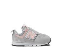 New Balance NEW_B 574 Hook & Loop Shoes Light Grey Pink Baby - 25.5