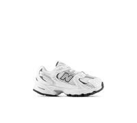 New Balance Infants' 530 Bungee Lace in White/Blue/Grey Synthetic, size 6.5