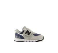 New Balance Infants 574 New-B Hook & Loop in Grey/Blue Leather, size 3.5
