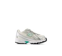 New Balance Infants 740 Bungee Lace in Grey/Green Synthetic, size 9
