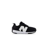 New Balance Kids' 327 New-B Hook & Loop in Black/White Synthetic, size 7