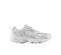 New Balance Kids 530 Bungee Lace in Grey/Green Synthetic, size 10.5