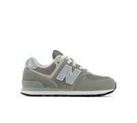 New Balance Kids' 574 Core Lace in Grey/White Leather, size 10