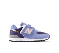 New Balance Kids 574 Hook & Loop in Blue/Pink Leather, size 1