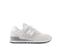 New Balance Kids 574 Hook & Loop in Grey/White Synthetic, size 1