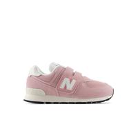 New Balance Kids' 574 Hook & Loop Trainers, Pink, Size 2 Older Pink