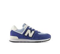 New Balance Kids 574 Lace in Blue Leather, size 4