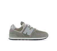 New Balance Kids' 574 LACE in Grey/White Leather, size 4.5