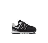 New Balance Kids' 574 New-B Hook & Loop in Black/Grey Synthetic, size 2.5