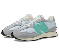 New Balance Kids 574 New-b V2 Familiar Ground Hook-and-Loop Trainers, Aluminium Grey/Cyber Jade, 4.5 Big Kid