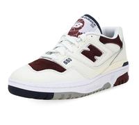 New Balance Kid's 574 V1 Lace-Up Sneaker, White/Maroon/Navy, 8.5 UK
