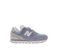 New Balance Kids 574 Velcro Trainers - Blue, Dusk Shower, Size 2 Older Dusk Shower
