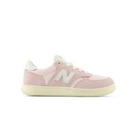 New Balance Kids' T500 Lace in White/Pink Synthetic, size 2