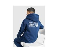 New Balance Linear Back Logo Full Zip Hoodie Junior - Blue - Kids XS