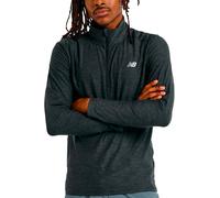 New Balance - Men's long-sleeved trail running T-shirt - Space Dye 1/4 Zip Black Heather for Men - Size M Black