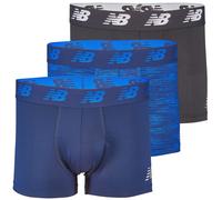 New Balance Men's 3-Inch Premium Performance Trunks 3-Pack - Pigment/Pigment Woodgrain/Black - Medium NB3009-3-931NM-FBACA