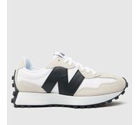 New Balance Men's 327 Trainers in White & Black, Suede, Size: 8 UK 8