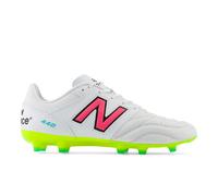 New Balance Men's 442 Team FG V2 in White/Yellow/Pink Synthetic, size 6