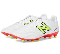 New Balance Men's 442 V2 Team FG Soccer Shoe, White/Energy Red/Hi-lite, 10