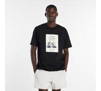 New Balance Men's 574 Ad T-Shirt in Black Cotton, size Large