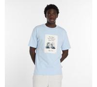 New Balance Men's 574 Ad T-Shirt in Blue Cotton, size 2X-Large