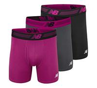 New Balance Men's 6" Boxer Brief Fly Front with Pouch, 3-Pack