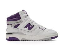 New Balance Men's 650 Sneaker, White Purple, 7.5 UK