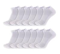 New Balance Men's Athletic Arch Compression Cushion Comfort Solid Quarter Cut Socks (6 Pack), White, Size Shoe Size: 6-12.5'