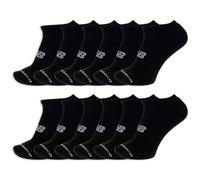 New Balance Men's Athletic Arch Compression Cushioned Low Cut Socks (6 Pack), Size Shoe Size: 6-12.5, Black/Grey Stripe