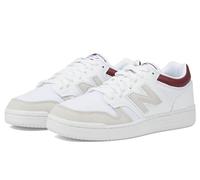 New Balance Mens Bb480 V1 Sneaker, White/Natural Indigo/Team Red, 12.5 Wide Women/11 Men