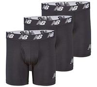 New Balance Men's Big and Tall 6" Boxer Brief Fly Front with Pouch, 3-Pack of Big Man Boxers