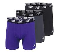 New Balance Men's Cotton Performance Boxer Briefs (3 Pack),Prism Purple/Lead/Black, 5X-Large, Prism Purple/Lead/Black, XXXXXL