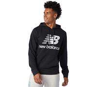 New Balance Mens Essentials Stacked Logo Hoodie Colour: Black, Size: Medium