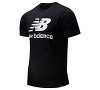 New Balance Men's Essentials Stacked Logo T-Shirt, Negro, S Black