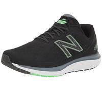 New Balance Men's Fresh Foam 680 V7 Running Shoe, Black/Vibrant Spring, 11