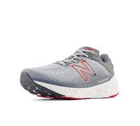 New Balance Men's Fresh Foam X 840V1, Aluminum Grey/True Red, 9 Wide