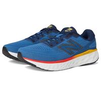 New Balance Men's Fresh Foam X Evoz V4 Running Shoe, Sea Stone/Nb Navy/Clementine, 9.5 UK