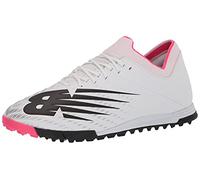New Balance Men's Furon Dispatch TF V6 Soccer Shoe, White/Silver/Alpha Pink, 10.5 Fußballschuh, Weiß, 10 UK