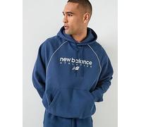 New Balance Sweatshirt LINEAR GRAPHIC FLEECE HOODIE in Marine EU S