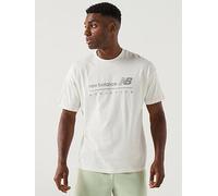 New Balance Mens Linear Graphic Tshirt, Grey, Size L, Men Grey