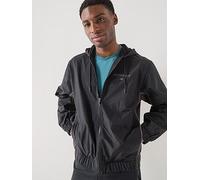 New Balance Mens Linear Graphic Woven Jacket, Black, Size Xs, Men Black