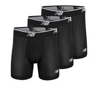 New Balance Men's Mesh 5" No Fly Boxer Brief, Athletic Compression Underwear (3 Pack), Black/Black/Black, X-Large