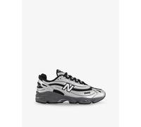 New Balance Mens New Balance 1000 Metallic Mixed-Material Trainers Silver Metallic Green 4