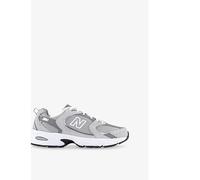 New Balance Mens New Balance Mr530 Logo-Embossed Leather and Mesh Low-Top Trainers Raincloud Grey White 5