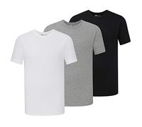 New Balance Men's Performance Undershirt, Cotton Crew Neck Tee 3-Pack, Black/White/Heather Grey,X-Large