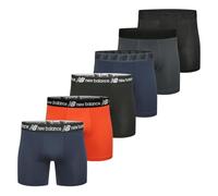 New Balance Men's Premium Performance Boxer Brief, Blk/NVY/Orng/Blk/NVY/Arct, M