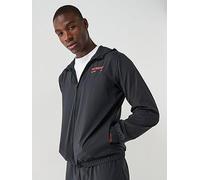 New Balance Mens Reimagined Woven Graphic Jacket, Black, Size S, Men Black