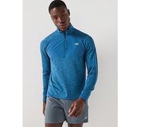 New Balance Mens Running Athletics Heat Grid 1/2 Zip Top, Blue, Size L, Men Blue