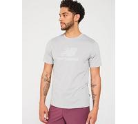 New Balance Men's Running Heathertech Logo T-Shirt, Grey, Size 2Xl, Men Grey