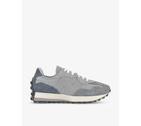 New Balance Mens Slate Grey Black 327 Logo-embroidered Suede and Woven Low-top Trainers 5